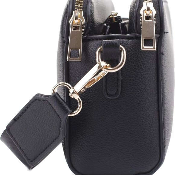 Crossbody Bags for Women Trendy Triple Zip Small Crossbody Camera Bag Purse with - Picture 3 of 6